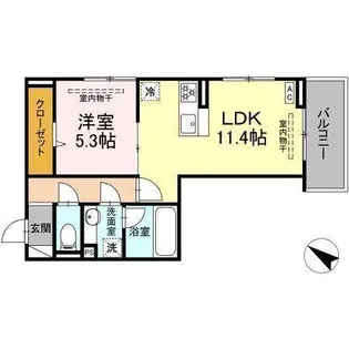 Dcrest八幡3丁目【2階】の間取り