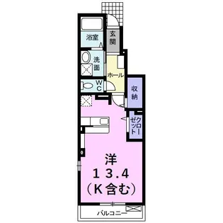 サン ミリュー【1階】の間取り