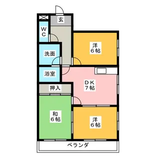 パークサイド植田山【1階】の間取り