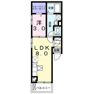 トゥッティ 桜木【1階】の間取り