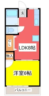 熊本県熊本市北区清水本町【アパート】の間取り