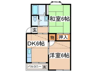 ハイツ花梨【2階】の間取り