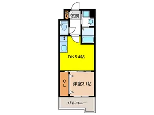 ギャラクシー空港西【13階】の間取り