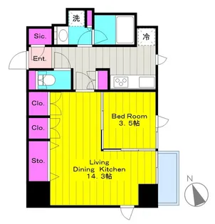 TRACK向ヶ丘遊園(トラックムコウガオカユウエン)【9階】の間取り