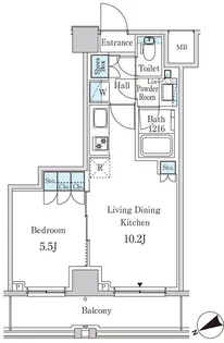 東京都世田谷区代沢2【マンション】の間取り
