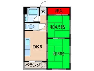 横関コ-ポ【3階】の間取り