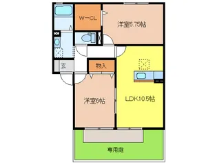 岐阜県各務原市那加前洞新町4【アパート】の間取り