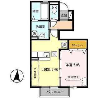 福島県いわき市小名浜字丹波沼【アパート】の間取り