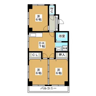 ヤングハイツ【3階】の間取り