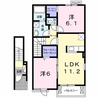 アナハイムアベニュー I【2階】の間取り