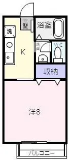 三重県伊賀市佐那具町【アパート】の間取り