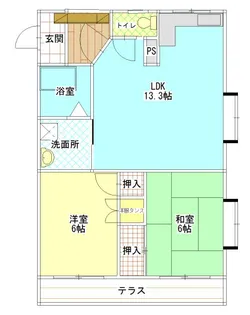 カレラハイツ【1階】の間取り