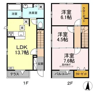Cortile Y(コルティーレ ワイ)の間取り