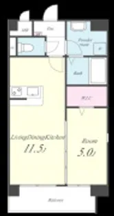 福岡県久留米市松ケ枝町【マンション】の間取り