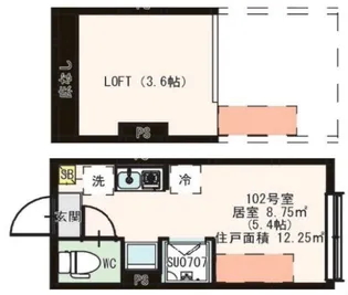 グランルーエ十条【1階】の間取り