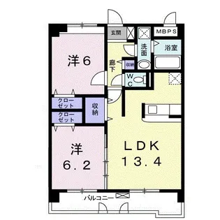 アルカンシエルA【2階】の間取り