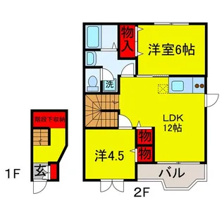 コーポシャルムII【2階】の間取り