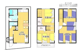 大阪府大阪市西淀川区福町1【一戸建】の間取り