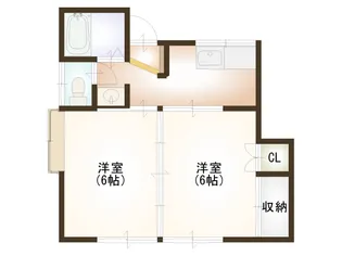 第5フジハイツ【1階】の間取り