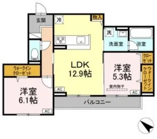 VIA-GRANDE【3階】の間取り