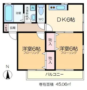 ハイムシンフォニアB【2階】の間取り
