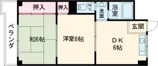 シャトー葛野【3階】の間取り