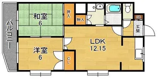 鶴見パールハイツ【4階】の間取り