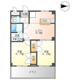 オーキッド・ヴィラ1【2階】の間取り