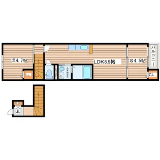 フェリーズ南仙台【2階】の間取り