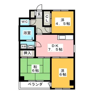 プランドールシモン【2階】の間取り