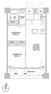 プロシード池上【8階】の間取り
