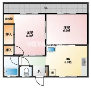 七福マンション【1階】の間取り