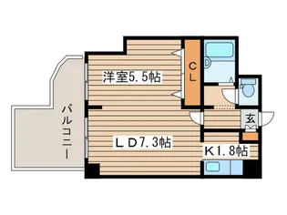 ハウスオブリザ平岸参番館【2階】の間取り