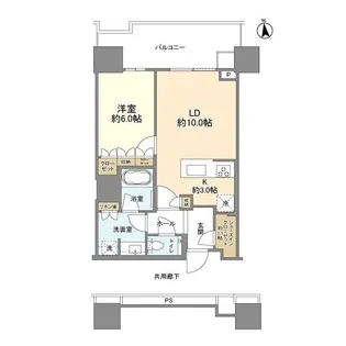 HARUMI FLAG SUN VILLAGE T棟【19階】の間取り