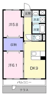 プライムタウン【1階】の間取り