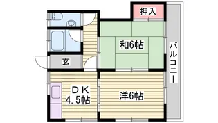 グリーンハイツ北棟【2階】の間取り