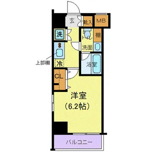 メイクスデザイン清澄白河アジールコート【6階】の間取り
