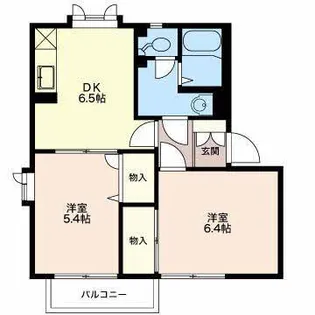 ディアスヤマーニ B棟【1階】の間取り