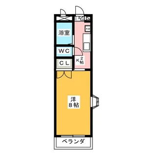 第3ハイツ竹長【5階】の間取り