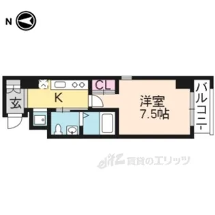 Eフラット北白川【2階】の間取り
