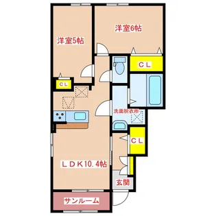 アリヴィオ【1階】の間取り