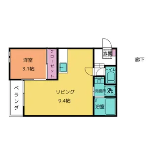 Grandtic Luce志賀本通【2階】の間取り