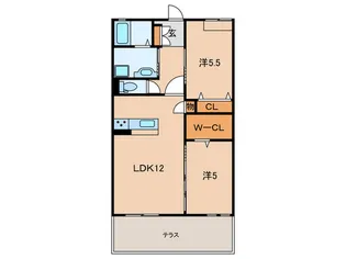 VentVert小倉【築浅アパート】【1階】の間取り