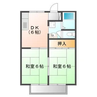 ハイツ松下 B【2階】の間取り