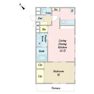 グラン・シャリオ新浜【1階】の間取り