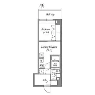 ラクレイス横濱関内【1階】の間取り
