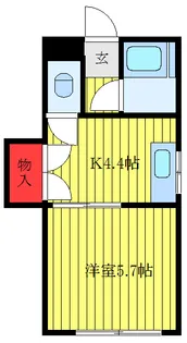 フラワーコーポ【2階】の間取り