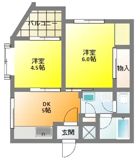 野中第2マンション【2階】の間取り