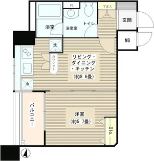 東京都世田谷区粕谷1【マンション】の間取り