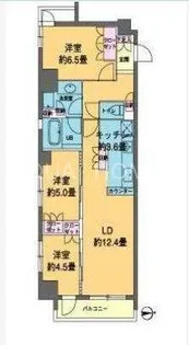 カスタリア東日本橋【6階】の間取り